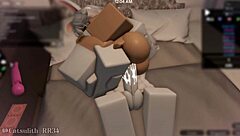 Oh man, getting so intimate with this snow bunny during sex with a follower - part 2! 😏