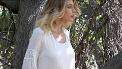 blake eden masturbates in fishnets and heels fingering her shaved pussy and asshole 😏🍑