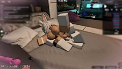 Oh man, getting so intimate with this snow bunny during sex with a follower - part 2! 😏