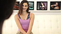 So this real teen next door showed up for a casting interview and got bound up for rough hardcore deepthroat action.