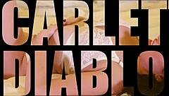 I strip down on the bed showing my big tits and brunette curves with teasing licks