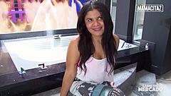 What happens when busty 18yo Latina Vick Valencia gets oiled up and drilled deep by a total stranger in this hardcore casting?