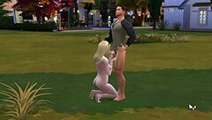 Military Guy Enjoys Outdoor Blowjob Fun at the Park