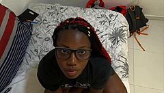 i got so damn horny waking up that i deepthroated my neighbor's stepson huge cock in his bedroom