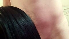 blowjob from mature girlfriend turns into deepthroat session with cum swallowing finale