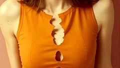 Fancy eastern european lingerie model shows off panties and barefoot style.