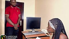 She took advantage of the guy who came to her office for a job and had sex with him.