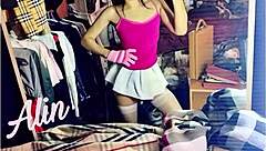 this little cute skinny mexican femboy ladyboy shows off her small tits and sexy teen body.