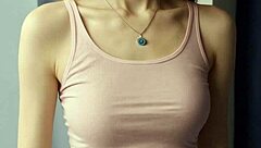 Fancy eastern european lingerie model shows off panties and barefoot style.