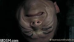 Shocking Playgirl Bound Tight in Bondage for Rough Missionary Pussy Fucking and Oral Submission