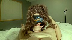 I Gave My Ski Instructor A Sloppy Deepthroat Blowjob With Cum In Mouth In Bedroom