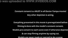 Nurse Channy Crossfire explores squirting orgasms with anal fingering and vibrator toys in a fetish hospital scene