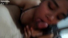 I felt so excited when my hot Latina ex classmate friend came over to suck my cock and fuck passionately.