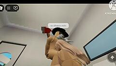 Desperate fan fucked hard in Brookhaven until creampie explosion - Roblox