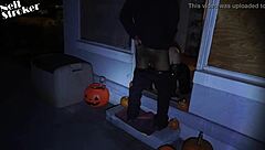 vampires kiss leads to big ass bent over doggystyle with masked blowjob and big black cock action!