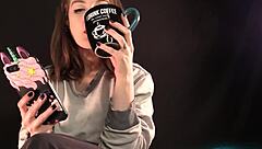 your morning cup of me turns into femdom humiliation with this black brunette housewife ripping clothes in yoga session 😈