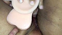 Watching My Hot Bbw Latin Girlfriend Try 2 Big Dildos In Huge Fucking Session