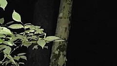 Sneaky outside creampie ending happens after intense buildup in hidden spot. The thrill builds to that final release without anyone noticing.