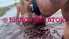African Amateur Babe Gets Anal Banging And Blowbang On Nudist Beach Without Condom