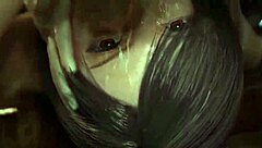 tifa gets big tits blowjob with cum in mouth and cumshot. aerith watches on the side.