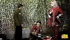 i love watching three hot girls with big breasts ride and finger in retro uniforms with that stud.