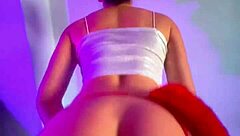 The curvy ebony babe with a big beautiful ass tempts her interracial partner into dirty homemade sin.