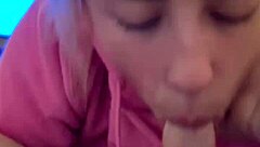 blonde babe in hoodie gets rough deepthroat face fucking with gagging spit till cumshot in mouth 😏 european homemade fetish