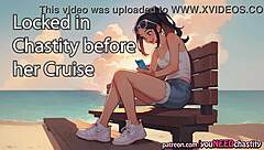 in this audio story your girlfriend decides to lock you in chastity just days before heading off on her cruise trip
