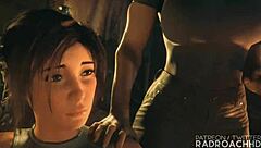 Lara's guts rocked hard in this extended futanari hardcore scene!