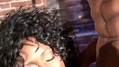 what happens when ebony bbw takes on two monster cocks in wild interracial threesome?