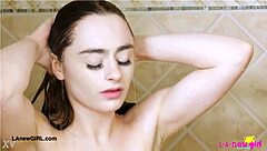 You won't believe this cute teen slut just showered like that