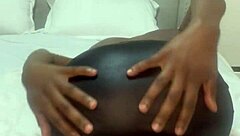 The curvy black teen starts twerking her bouncy ass. She grabs a dildo for solo play in a dirty vibe.