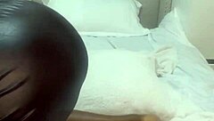 The curvy black teen starts twerking her bouncy ass. She grabs a dildo for solo play in a dirty vibe.