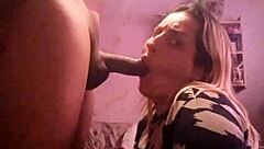 Hey, check out this blonde amateur getting addicted to sucking and swallowing hot jizz in deepthroat action.