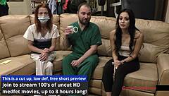 Oh Wow, Check Out The Procedure with Blaire Celeste Showing Off Her Pierced Nipples and Shaved Pussy in Latex Gloves and Skirt!