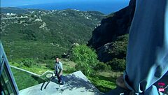 Oh man, this beautiful girl with small tits rode that strong guy on a boat 😍