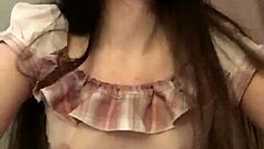 The russian teen with small tits and tight pussy shared her compilation of dirty talk anal fantasies, playing dildo in ass and fingers while doing footjob fetish close-up.