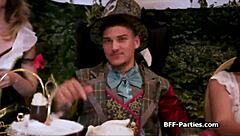 Tea Party Escalates to Intense Foursome Action