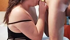 Terminé mamandole la verga al primo de mi novio después de la cena 😏