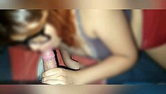 Big Cock Licks and Fucks Wet Pussy on Balcony