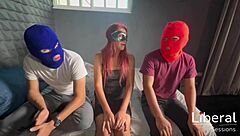 Heartbreaking Moment When Cuckold Boyfriend Lends His Petite Redhead Girlfriend for Swinger Casting Interview