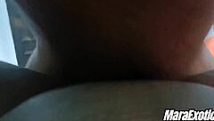 Big Black Cock Pounds Curvy Ebony Wife in Rainy Morning Doggystyle. He Creampies Deep to Impregnate Her Juicy Tight Pussy.