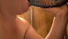 Bbw Blindfolded and Choking on Monster Dildo! She Gags with Spitting for 15 Minutes!