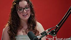 Leana Lovings stars as the cute pretty nerdy brunette with glasses