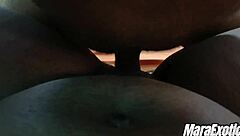 Big Black Cock Pounds Curvy Ebony Wife in Rainy Morning Doggystyle. He Creampies Deep to Impregnate Her Juicy Tight Pussy.