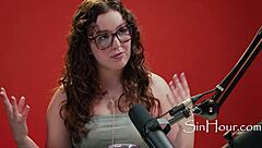Leana Lovings stars as the cute pretty nerdy brunette with glasses