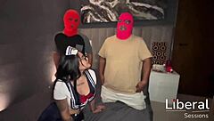 Casting Marinera Gets Fucked in Boat by Two Captains in Sailor Uniform Doggystyle