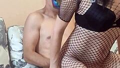 Filming My Wife In Fishnet Bodysuit For Hot Porn!