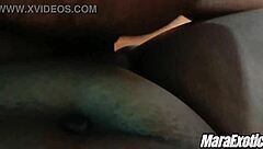 Big Black Cock Pounds Curvy Ebony Wife in Rainy Morning Doggystyle. He Creampies Deep to Impregnate Her Juicy Tight Pussy.