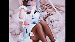 You know, Rinka Okita is killing it in this jerk off challenge part 1 with her cute cosplay and horny game vibes